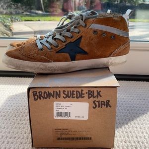 Golden Goose Browm Suede Black Star Midrise